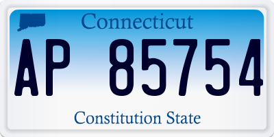 CT license plate AP85754