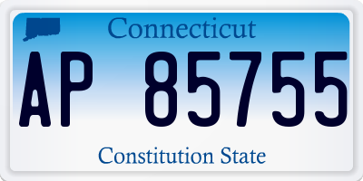 CT license plate AP85755