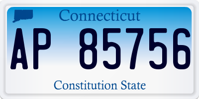 CT license plate AP85756