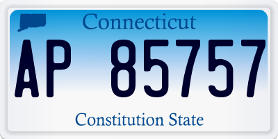 CT license plate AP85757