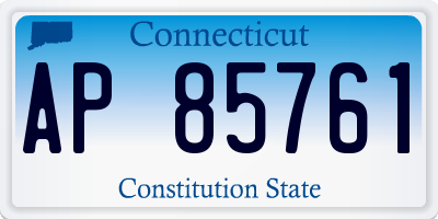 CT license plate AP85761