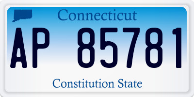 CT license plate AP85781