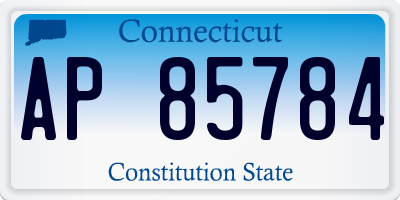 CT license plate AP85784