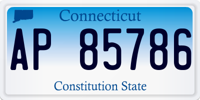 CT license plate AP85786