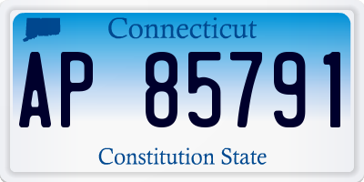 CT license plate AP85791