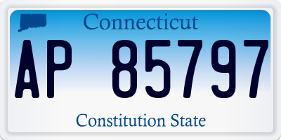 CT license plate AP85797
