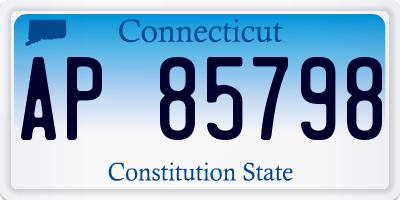 CT license plate AP85798