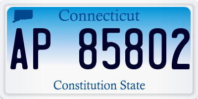 CT license plate AP85802