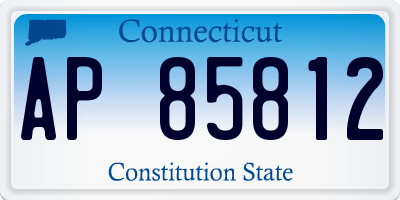 CT license plate AP85812
