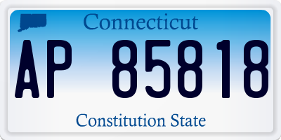 CT license plate AP85818