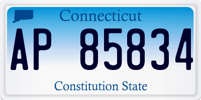 CT license plate AP85834
