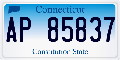CT license plate AP85837