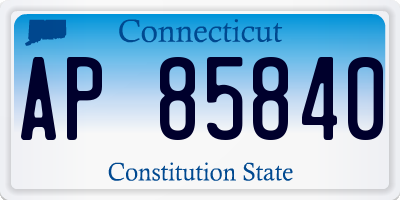 CT license plate AP85840