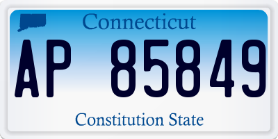 CT license plate AP85849