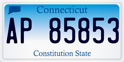 CT license plate AP85853