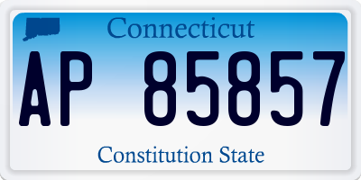 CT license plate AP85857
