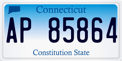 CT license plate AP85864