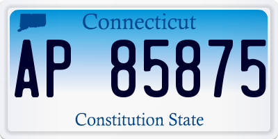 CT license plate AP85875