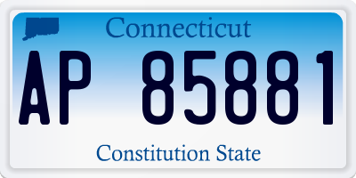 CT license plate AP85881