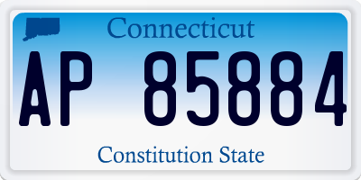CT license plate AP85884