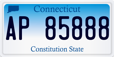 CT license plate AP85888