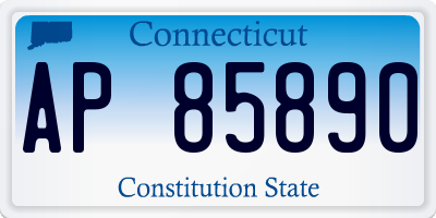 CT license plate AP85890