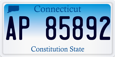 CT license plate AP85892