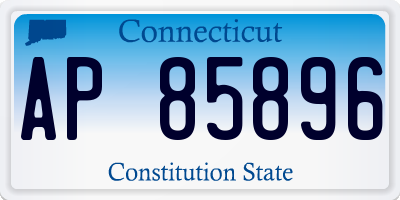 CT license plate AP85896