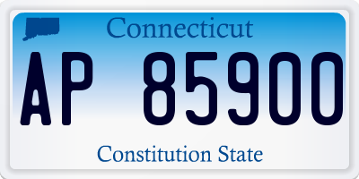 CT license plate AP85900