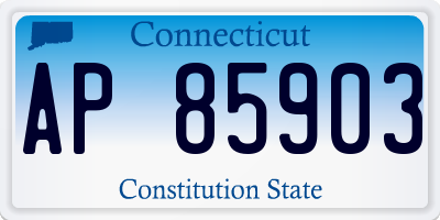 CT license plate AP85903