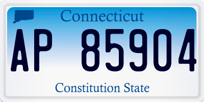 CT license plate AP85904
