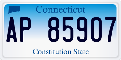 CT license plate AP85907