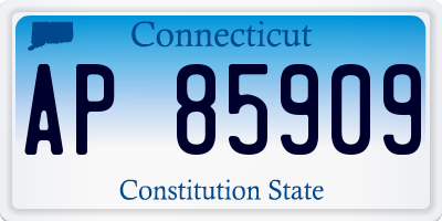 CT license plate AP85909