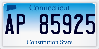 CT license plate AP85925