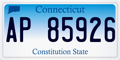 CT license plate AP85926