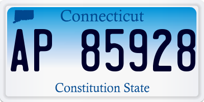 CT license plate AP85928