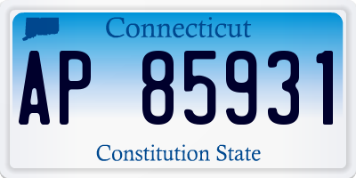 CT license plate AP85931