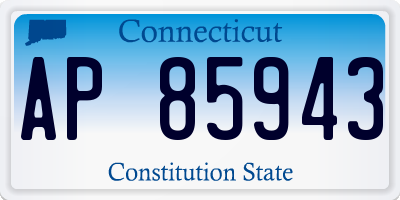 CT license plate AP85943
