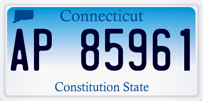 CT license plate AP85961