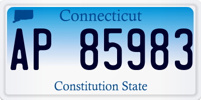 CT license plate AP85983