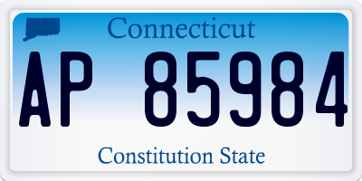 CT license plate AP85984