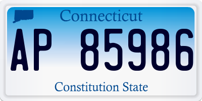 CT license plate AP85986