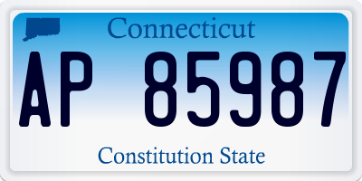 CT license plate AP85987