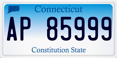 CT license plate AP85999