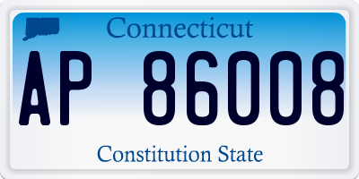 CT license plate AP86008