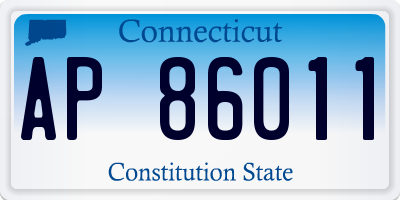 CT license plate AP86011