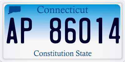 CT license plate AP86014