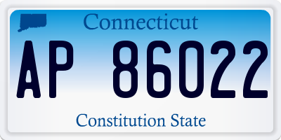 CT license plate AP86022