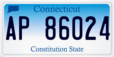 CT license plate AP86024