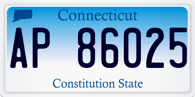 CT license plate AP86025